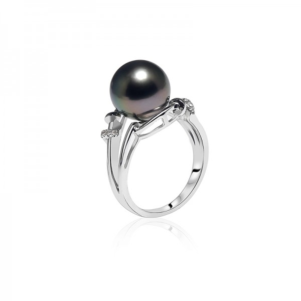 Nhẫn vàng 18k ngọc trai Deep Black 1