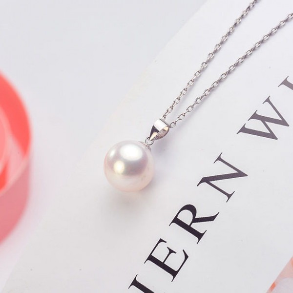 Dây chuyền vàng 18k ngọc trai nước ngọt size 8-12mm