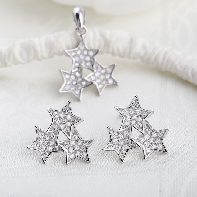 Bộ trang sức bạc Three Star 3