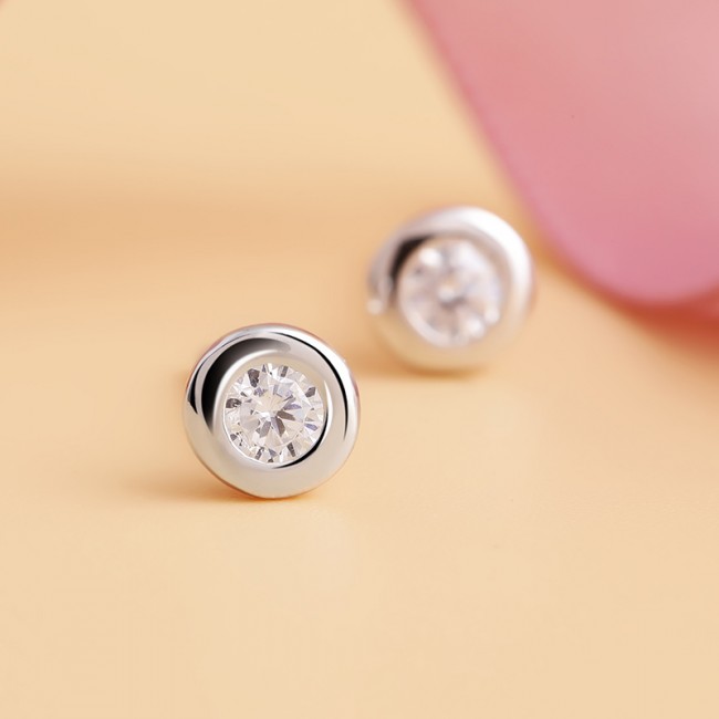 Bông tai bạc Aloha Circle 3