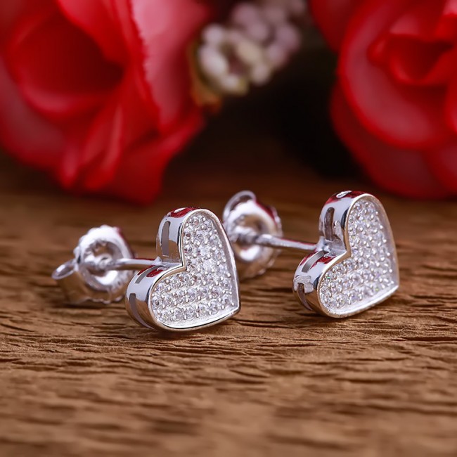 Bông tai bạc Momin Heart 3