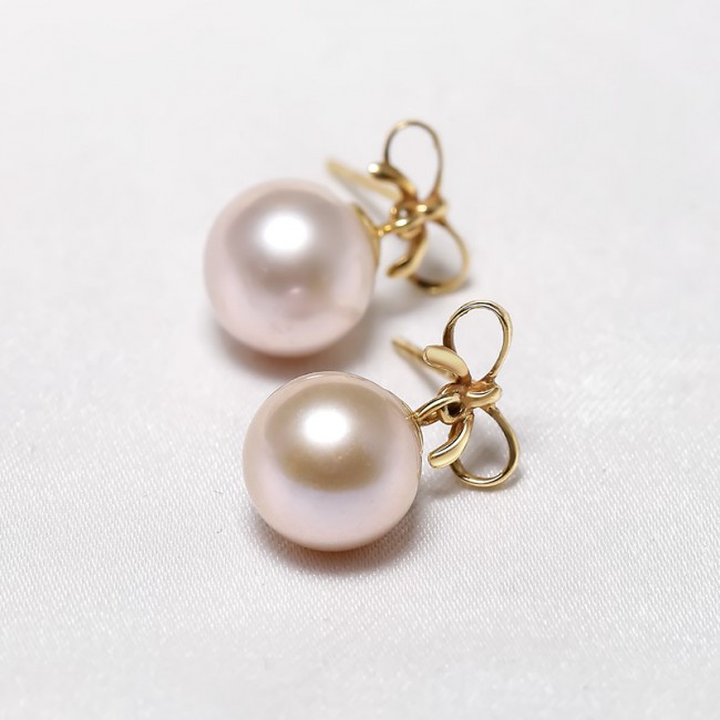 Bông tai vàng 18k ngọc trai thật Camge 7-8mm