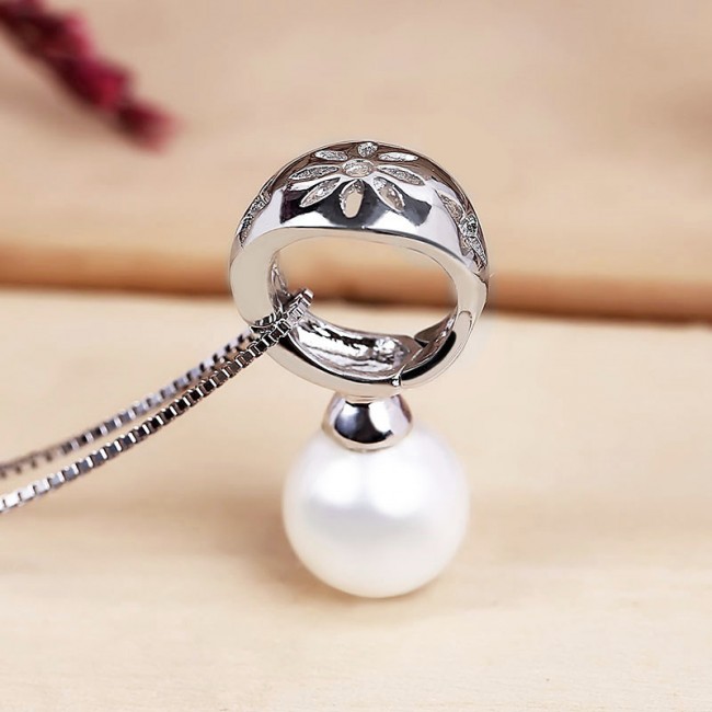 Dây chuyền bạc Basic Pearl 3