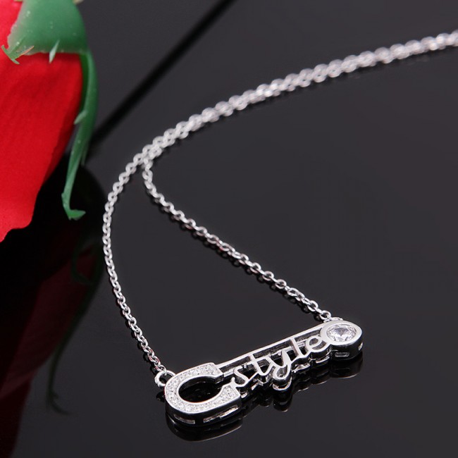 Dây chuyền bạc chữ Style 3