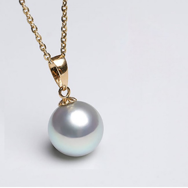 Mặt dây chuyền vàng 18k ngọc trai biển Akoya 7.5-9mm Nalia