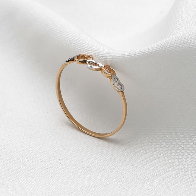  Nhẫn vàng 18k Five Heart 3