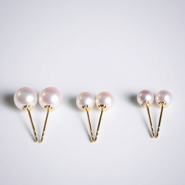 Bông tai vàng 18k ngọc trai biển Akoya 3,5-7mm Nevaeh