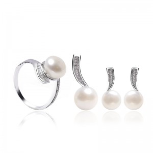 Bộ trang sức bạc Ely Simple Pearl