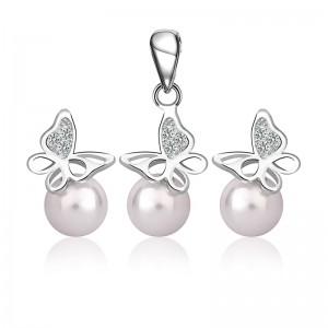 Bộ trang sức bạc Pearl Butterfly