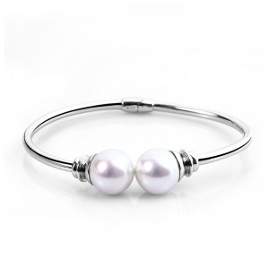 Lắc tay bạc White Pearls