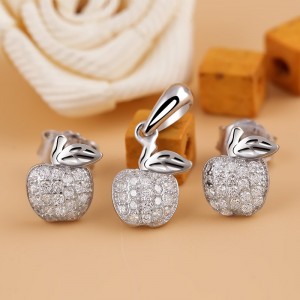 Bộ trang sức bạc Cute Apple 