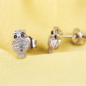 Bông tai bạc Beauty Owl