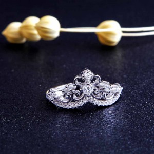 Nhẫn bạc Flower Crown