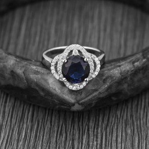 Nhẫn bạc Shapphire Perfect