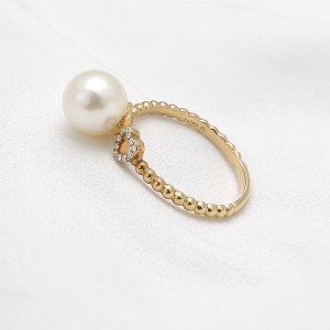 Nhẫn vàng 18k Princesse Pearl