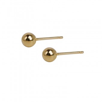 Bông tai nụ vàng 18k Magnolia 3mm 