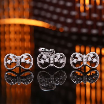 Bộ trang sức bạc Cute Bow 