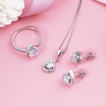 Bộ trang sức bạc Aliya Like    