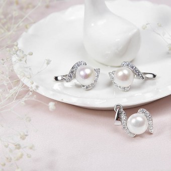 Bộ trang sức bạc Antique Pearl