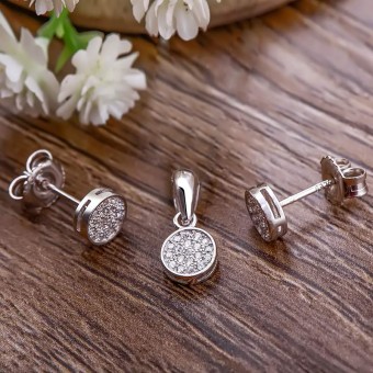 Bộ trang sức bạc Betty Circle