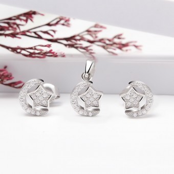 Bộ trang sức bạc C Star 