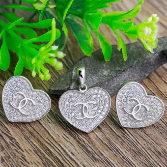 Bộ trang sức bạc Heart