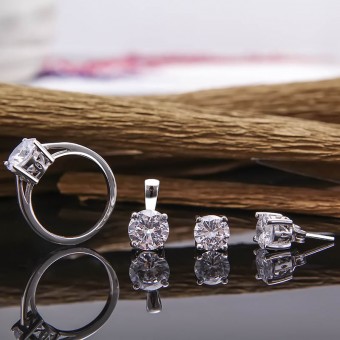  Bộ trang sức bạc Crystal Love 
