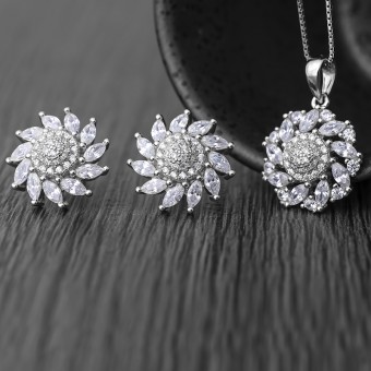 Bộ trang sức bạc Daisy Flower