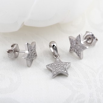 Bộ trang sức bạc Danny Star 