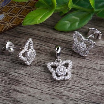 Bộ trang sức bạc Elena Butterfly