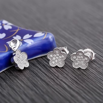 Bộ trang sức bạc Flower 5 petals