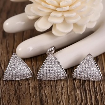 Bộ trang sức bạc Funny Triangle
