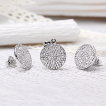 Bộ trang sức bạc Gianna Circle 