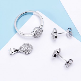 Bộ trang sức bạc Gise Love     