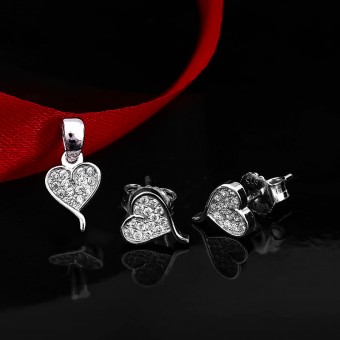 Bộ trang sức bạc Hadley Heart