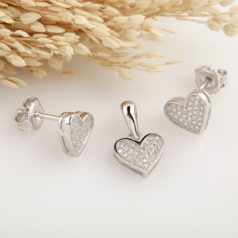 Bộ trang sức bạc Happy Heart 