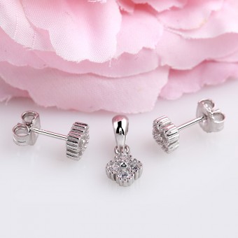 Bộ trang sức bạc Hilen Flower