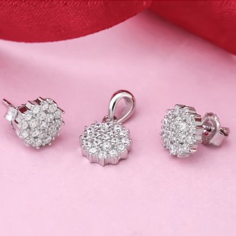Bộ trang sức bạc Jamille Flower