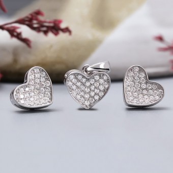 Bộ trang sức bạc Little Hearts