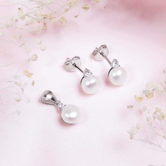 Bộ trang sức bạc Local Queen Pearl