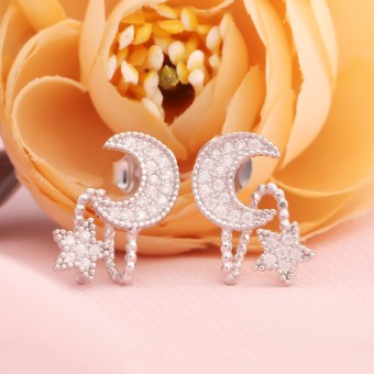 Bông tai bạc Love Sky