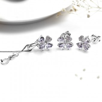 Bộ trang sức bạc Lucky Flower