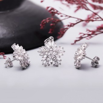 Bộ trang sức bạc Madison Flower
