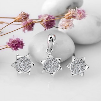 Bộ trang sức bạc Min Flower