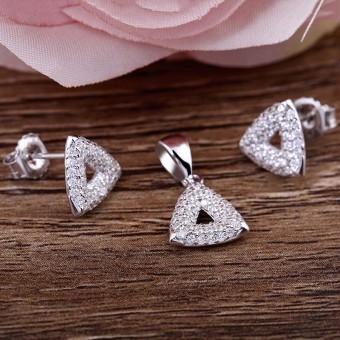 Bộ trang sức bạc Miu Triangular