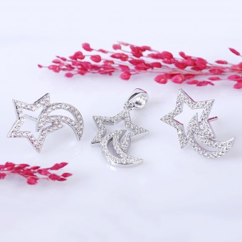 Bộ trang sức bạc Moon and Stars