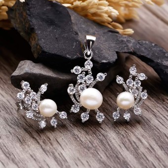 Bộ trang sức bạc ngọc trai Only You