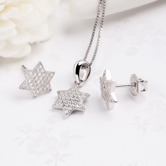Bộ trang sức bạc Osaka Star