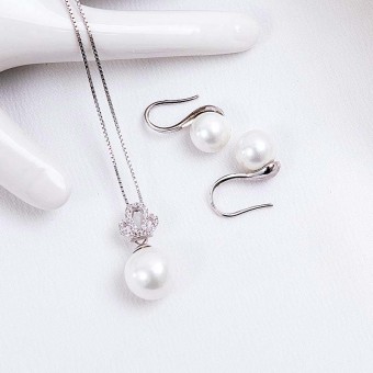 Bộ trang sức bạc Queen Pearl