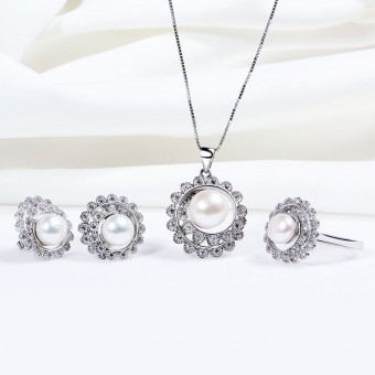 Bộ trang sức bạc Rotation Pearl